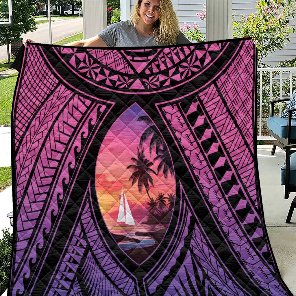 Guam Chamorro Artsy Quilt Guahan Sunset Beach LT9 Sunset - Polynesian Pride