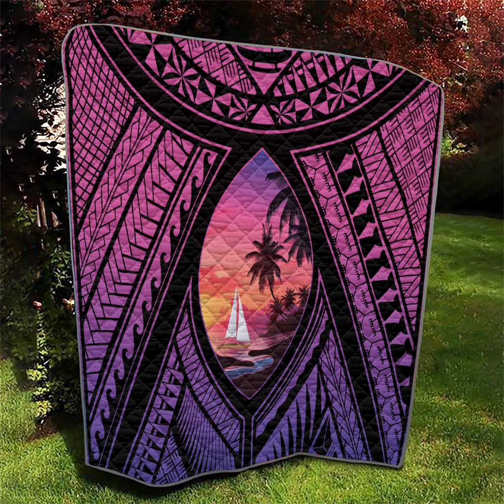Guam Chamorro Artsy Quilt Guahan Sunset Beach LT9 - Polynesian Pride