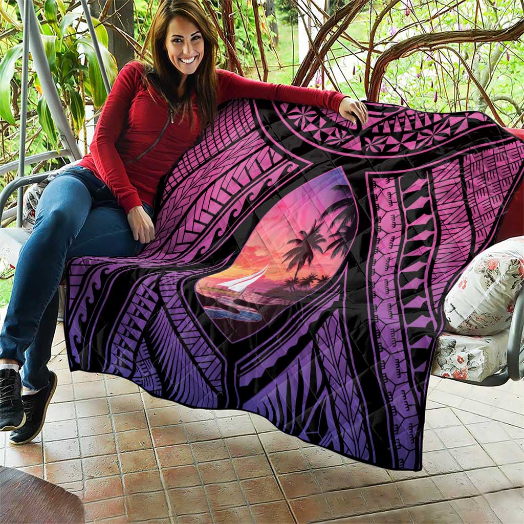 Guam Chamorro Artsy Quilt Guahan Sunset Beach LT9 - Polynesian Pride