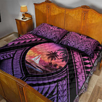 Guam Chamorro Artsy Quilt Bed Set Guahan Sunset Beach LT9 - Polynesian Pride