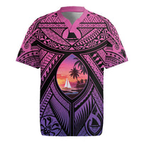 Guam Chamorro Artsy Rugby Jersey Guahan Sunset Beach LT9 Sunset - Polynesian Pride