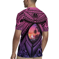 Guam Chamorro Artsy Rugby Jersey Guahan Sunset Beach LT9 - Polynesian Pride
