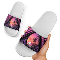 Guam Chamorro Artsy Slide Sandals Guahan Sunset Beach LT9 - Polynesian Pride