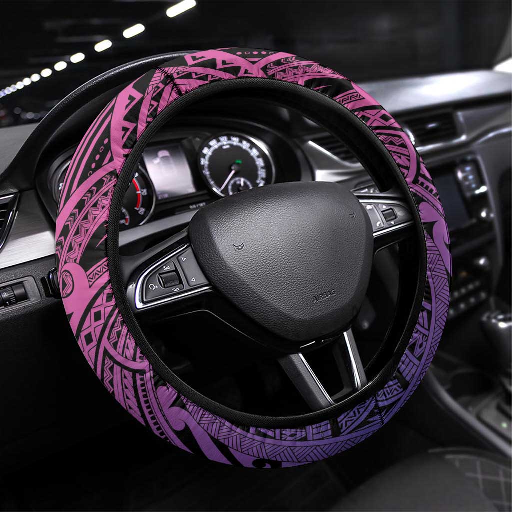 Guam Chamorro Artsy Steering Wheel Cover Guahan Sunset Beach LT9 Universal Fit Sunset - Polynesian Pride