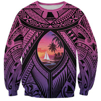 Guam Chamorro Artsy Sweatshirt Guahan Sunset Beach LT9 Unisex Sunset - Polynesian Pride
