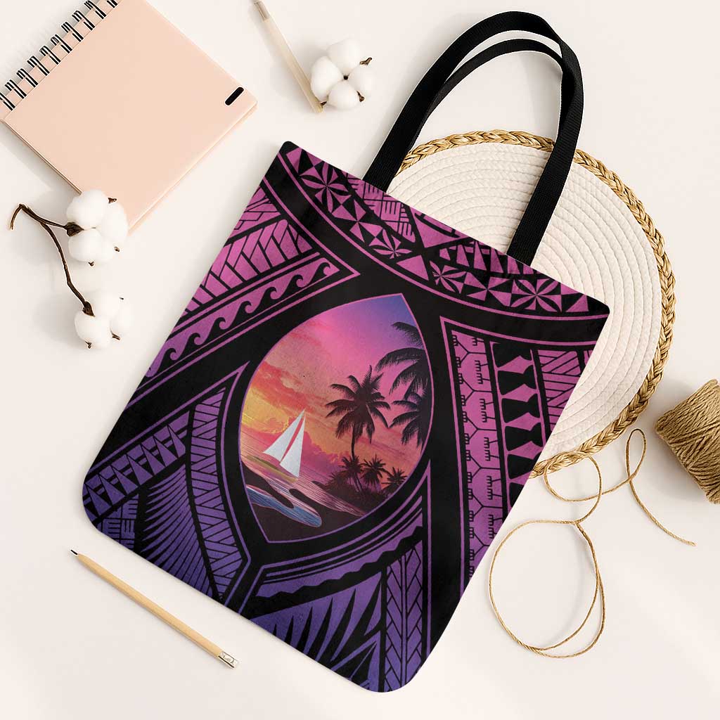 Guam Chamorro Artsy Tote Bag Guahan Sunset Beach LT9 Black Strap One Size Sunset - Polynesian Pride