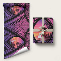 Guam Chamorro Artsy Wrapping Paper Guahan Sunset Beach LT9 58" × 23" Sunset - Polynesian Pride