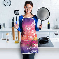 Guam Latte Stone with Map Apron Bougainvillea Beach Sunset LT9 - Polynesian Pride