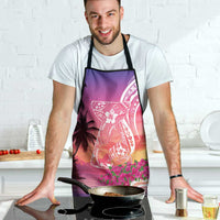 Guam Latte Stone with Map Apron Bougainvillea Beach Sunset LT9 - Polynesian Pride