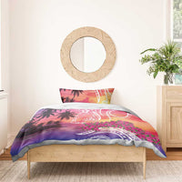 Guam Latte Stone with Map Bedding Set Bougainvillea Beach Sunset LT9 - Polynesian Pride