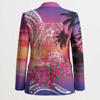 Guam Latte Stone with Map Blazer Bougainvillea Beach Sunset LT9 - Polynesian Pride
