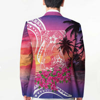 Guam Latte Stone with Map Blazer Bougainvillea Beach Sunset LT9 - Polynesian Pride