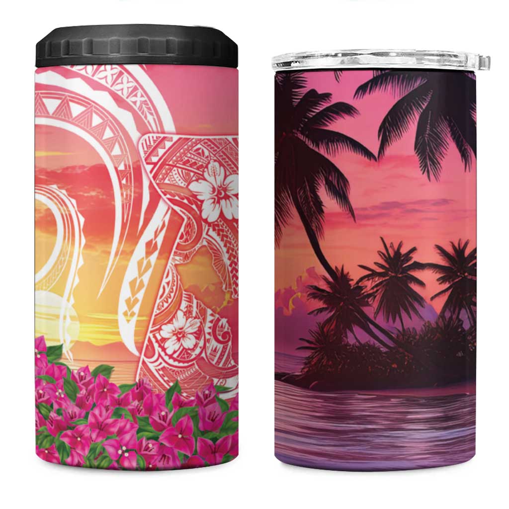 Guam Latte Stone with Map 4 in 1 Can Cooler Tumbler Bougainvillea Beach Sunset LT9 One Size: 16 oz Sunset - Polynesian Pride