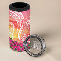 Guam Latte Stone with Map 4 in 1 Can Cooler Tumbler Bougainvillea Beach Sunset LT9 - Polynesian Pride