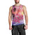 Guam Latte Stone with Map Men Tank Top Bougainvillea Beach Sunset