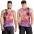 Guam Latte Stone with Map Men Tank Top Bougainvillea Beach Sunset