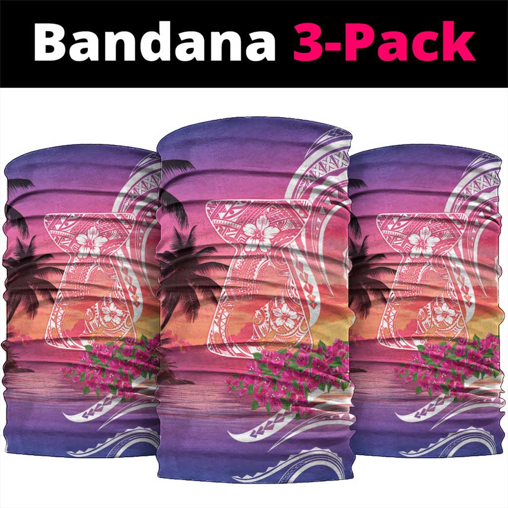 Guam Latte Stone with Map Neck Gaiter Bougainvillea Beach Sunset LT9 package One Size: 25*50cm Sunset - Polynesian Pride