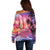 Guam Latte Stone with Map Off Shoulder Sweater Bougainvillea Beach Sunset