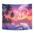 Guam Latte Stone with Map Tapestry Bougainvillea Beach Sunset