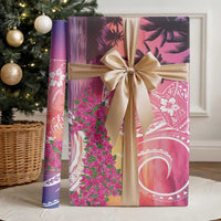 Guam Latte Stone with Map Wrapping Paper Bougainvillea Beach Sunset LT9 - Polynesian Pride