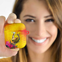 Papua New Guinea Cultural Tropical Flowers AirPods Case LT9 Gold - Polynesian Pride