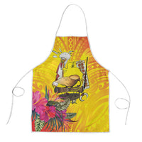 Papua New Guinea Cultural Tropical Flowers Apron LT9 Gold - Polynesian Pride