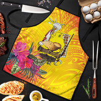 Papua New Guinea Cultural Tropical Flowers Apron LT9 Gold - Polynesian Pride