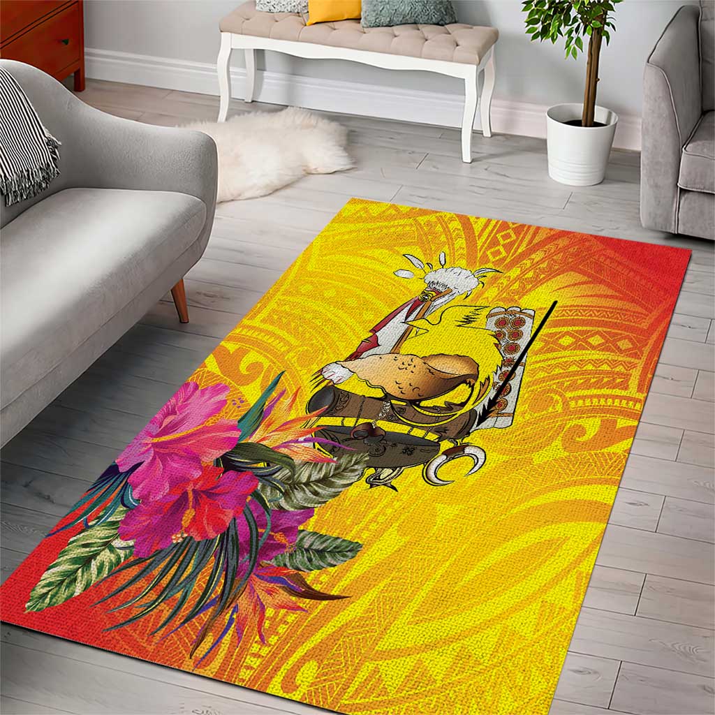 Papua New Guinea Cultural Tropical Flowers Area Rug LT9 - Polynesian Pride
