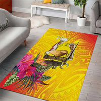 Papua New Guinea Cultural Tropical Flowers Area Rug LT9 - Polynesian Pride
