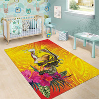 Papua New Guinea Cultural Tropical Flowers Area Rug LT9 - Polynesian Pride