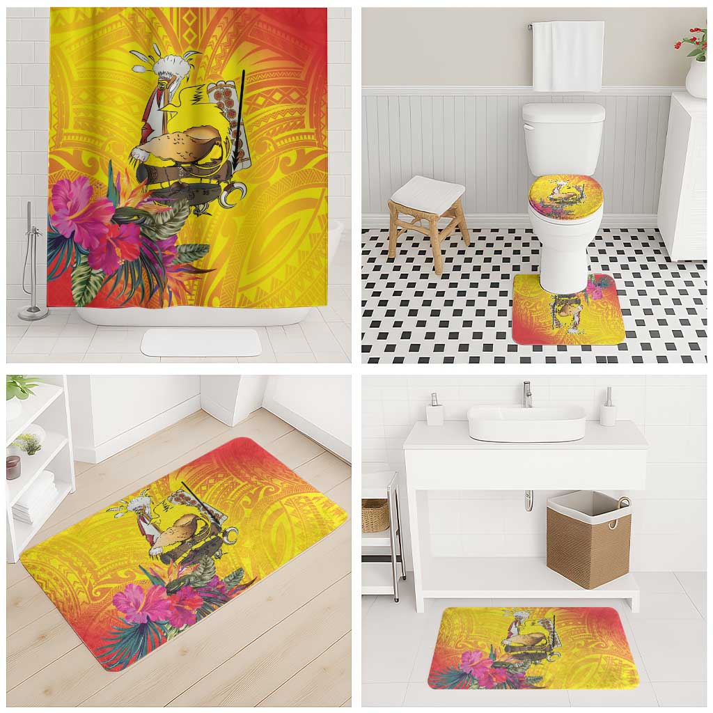 Papua New Guinea Cultural Tropical Flowers Bathroom Set LT9 - Polynesian Pride