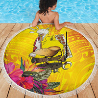 Papua New Guinea Cultural Tropical Flowers Beach Blanket LT9 - Polynesian Pride