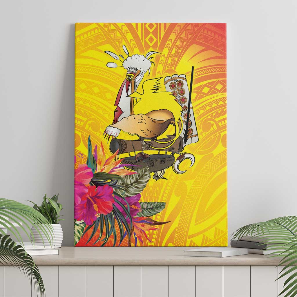 Papua New Guinea Cultural Tropical Flowers Canvas Wall Art LT9 - Polynesian Pride