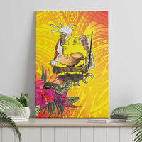 Papua New Guinea Cultural Tropical Flowers Canvas Wall Art LT9 - Polynesian Pride