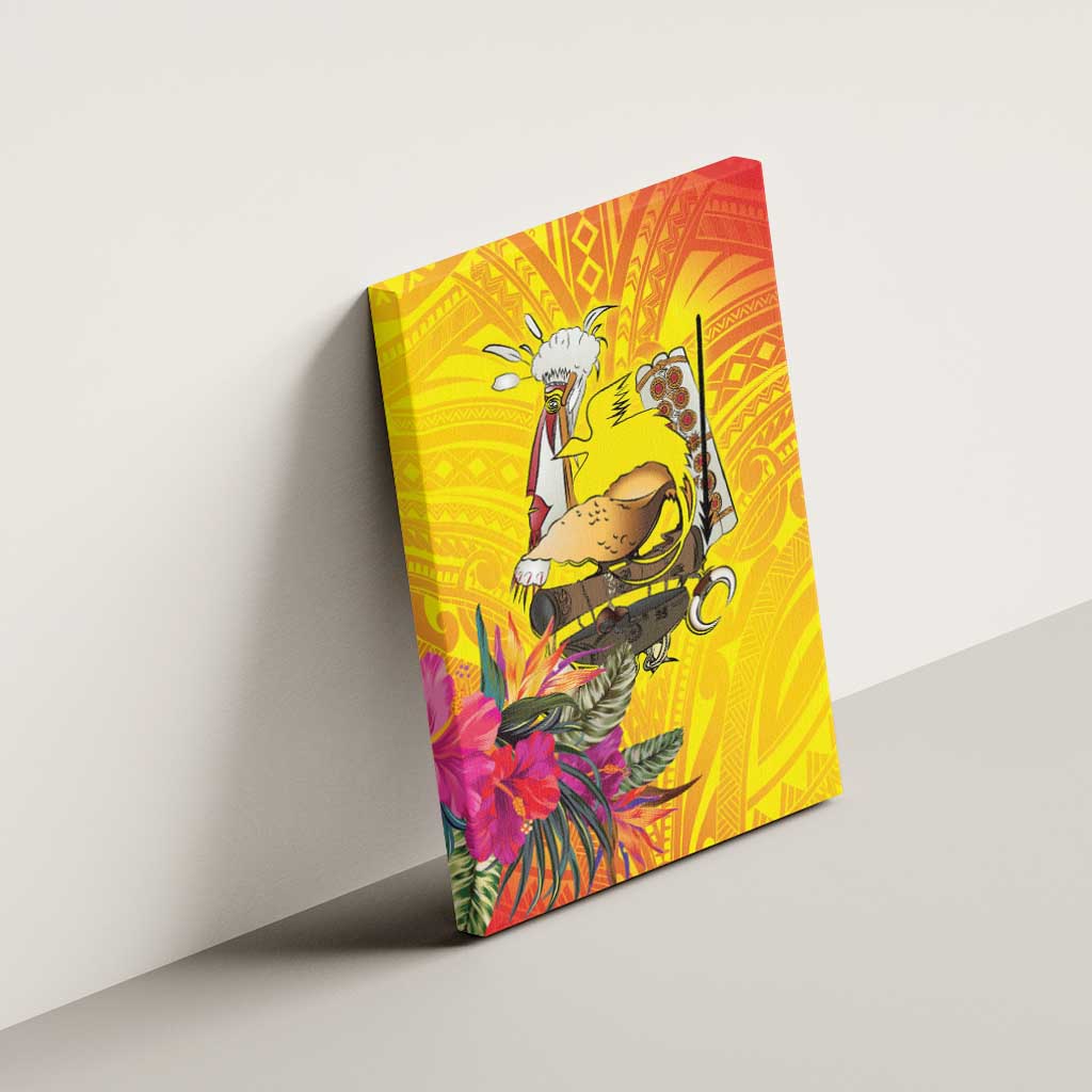Papua New Guinea Cultural Tropical Flowers Canvas Wall Art LT9 - Polynesian Pride