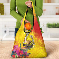 Papua New Guinea Cultural Tropical Flowers Grocery Bag LT9 - Polynesian Pride