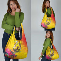 Papua New Guinea Cultural Tropical Flowers Grocery Bag LT9 - Polynesian Pride