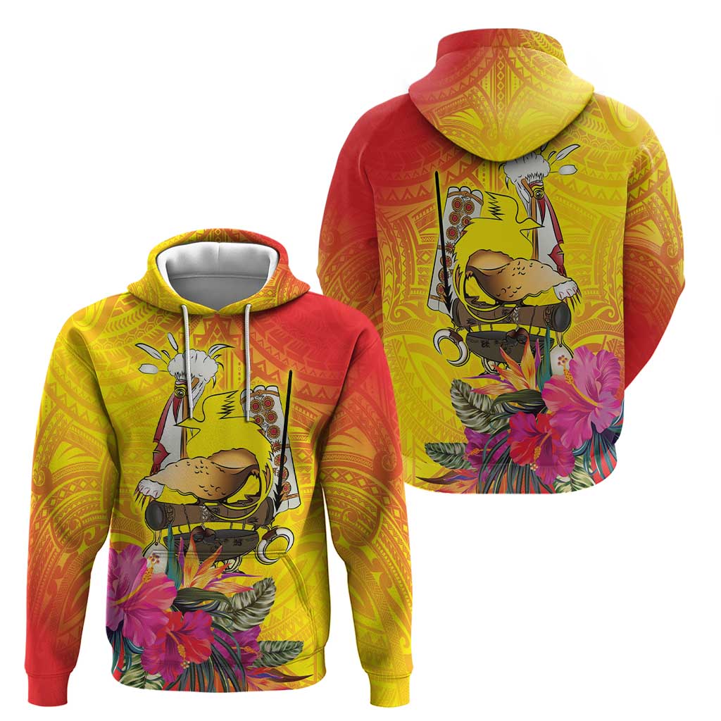 Papua New Guinea Cultural Tropical Flowers Hoodie LT9 - Polynesian Pride