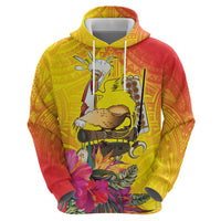 Papua New Guinea Cultural Tropical Flowers Hoodie LT9 - Polynesian Pride