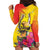 Papua New Guinea Cultural Tropical Flowers Hoodie Dress