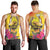 Papua New Guinea Cultural Tropical Flowers Men Tank Top