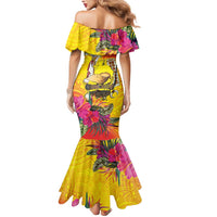 Papua New Guinea Cultural Tropical Flowers Mermaid Dress LT9 - Polynesian Pride