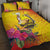 Papua New Guinea Cultural Tropical Flowers Quilt Bed Set