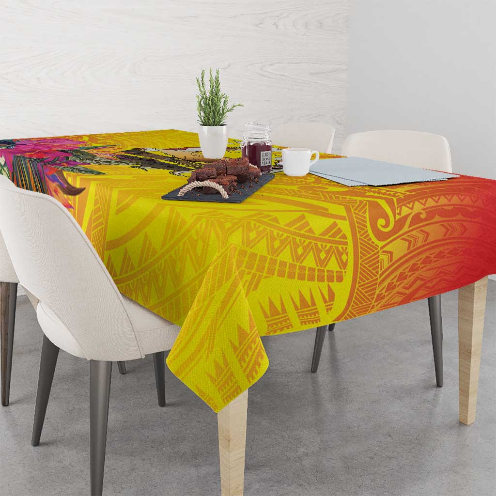 Papua New Guinea Cultural Tropical Flowers Tablecloth LT9 - Polynesian Pride