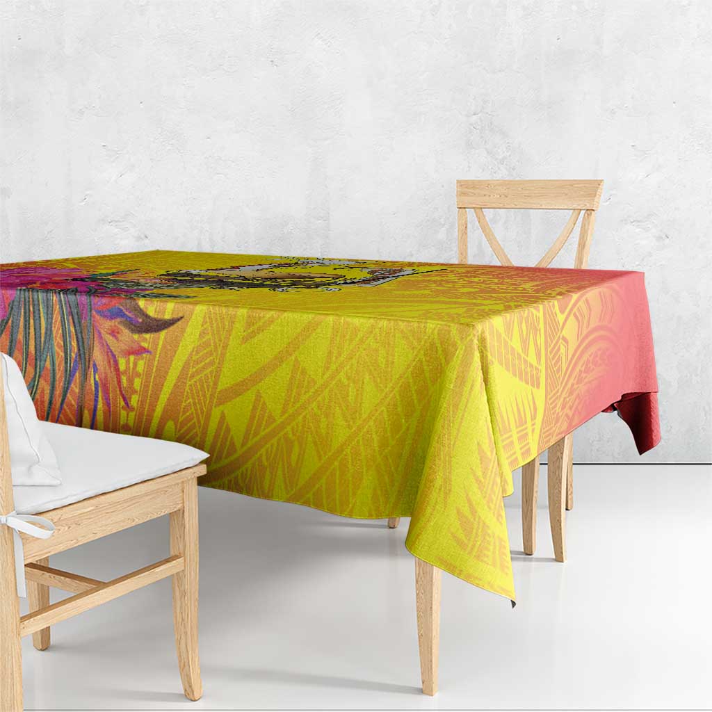 Papua New Guinea Cultural Tropical Flowers Tablecloth LT9 - Polynesian Pride