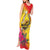 Papua New Guinea Cultural Tropical Flowers Tank Maxi Dress