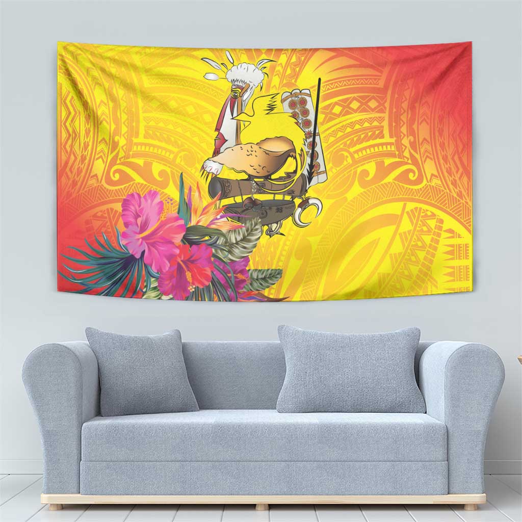 Papua New Guinea Cultural Tropical Flowers Tapestry LT9 - Polynesian Pride