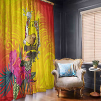 Papua New Guinea Cultural Tropical Flowers Window Curtain LT9 - Polynesian Pride