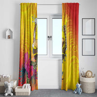 Papua New Guinea Cultural Tropical Flowers Window Curtain LT9 - Polynesian Pride