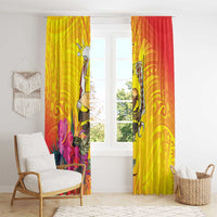 Papua New Guinea Cultural Tropical Flowers Window Curtain LT9 - Polynesian Pride